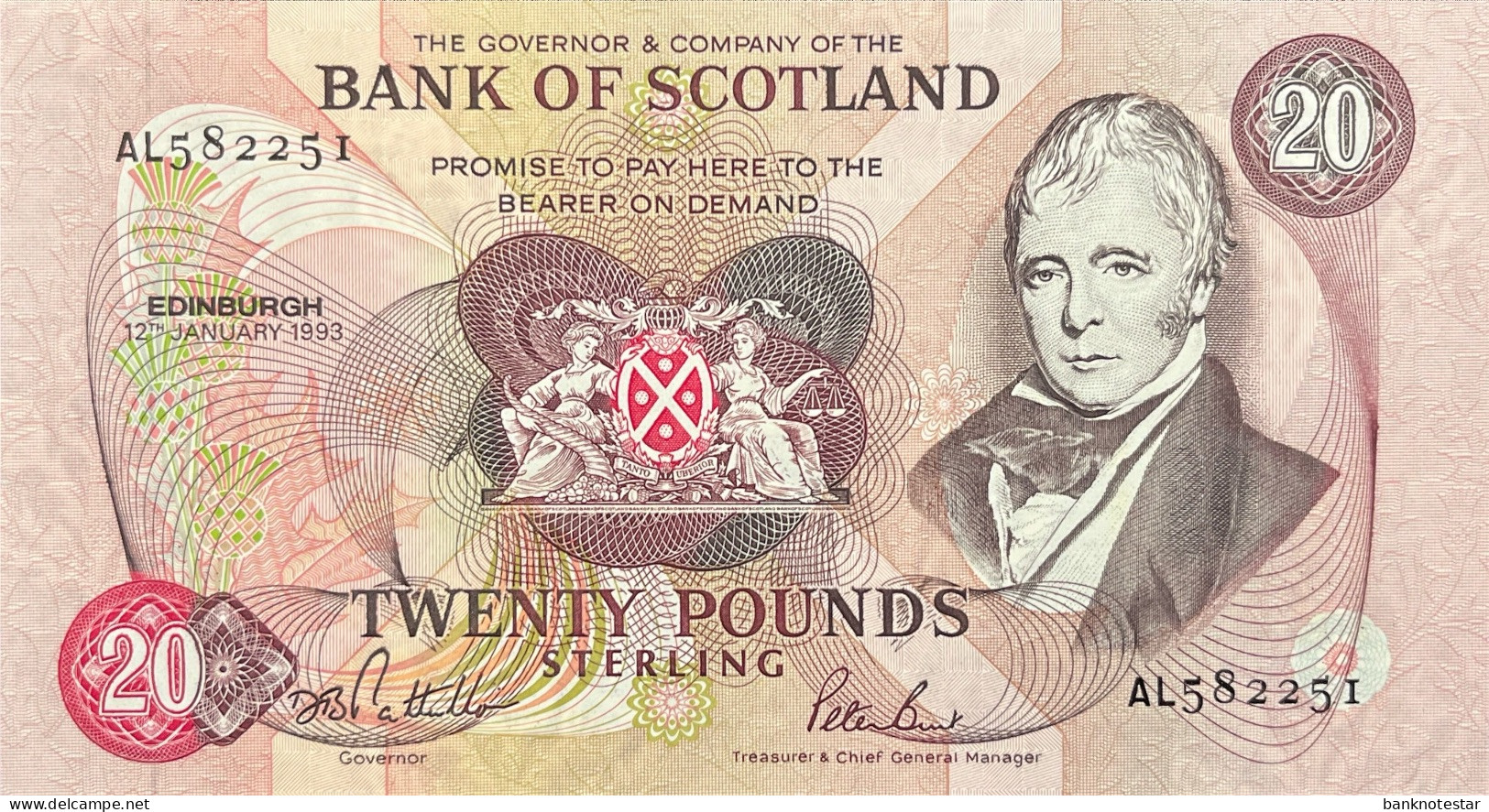 Scotland 20 Pounds, P-118 (12.1.1993) - UNC - 20 Pounds