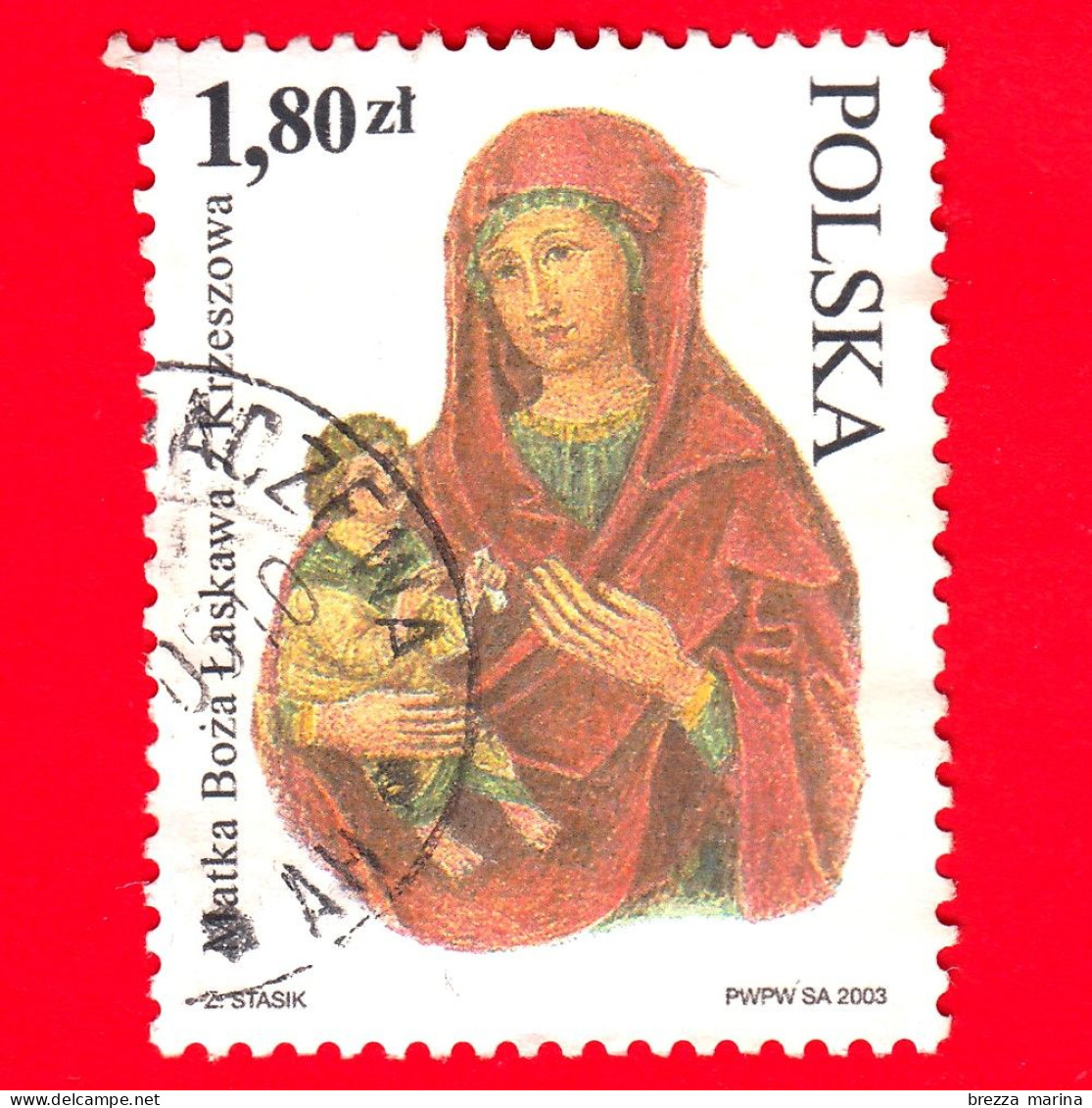 POLONIA - Usato - 2003 - Usato - I Santuari Della Madre Di Dio - Dipinto Della Madonna Delle Grazie Di Krzeszów (XIII Se - Used Stamps