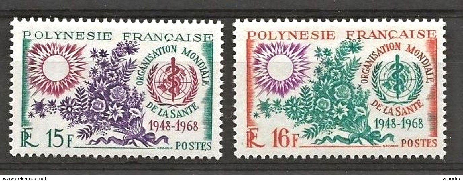 Polynésie 1969 YT 60/61 OMS N** MNH - Neufs