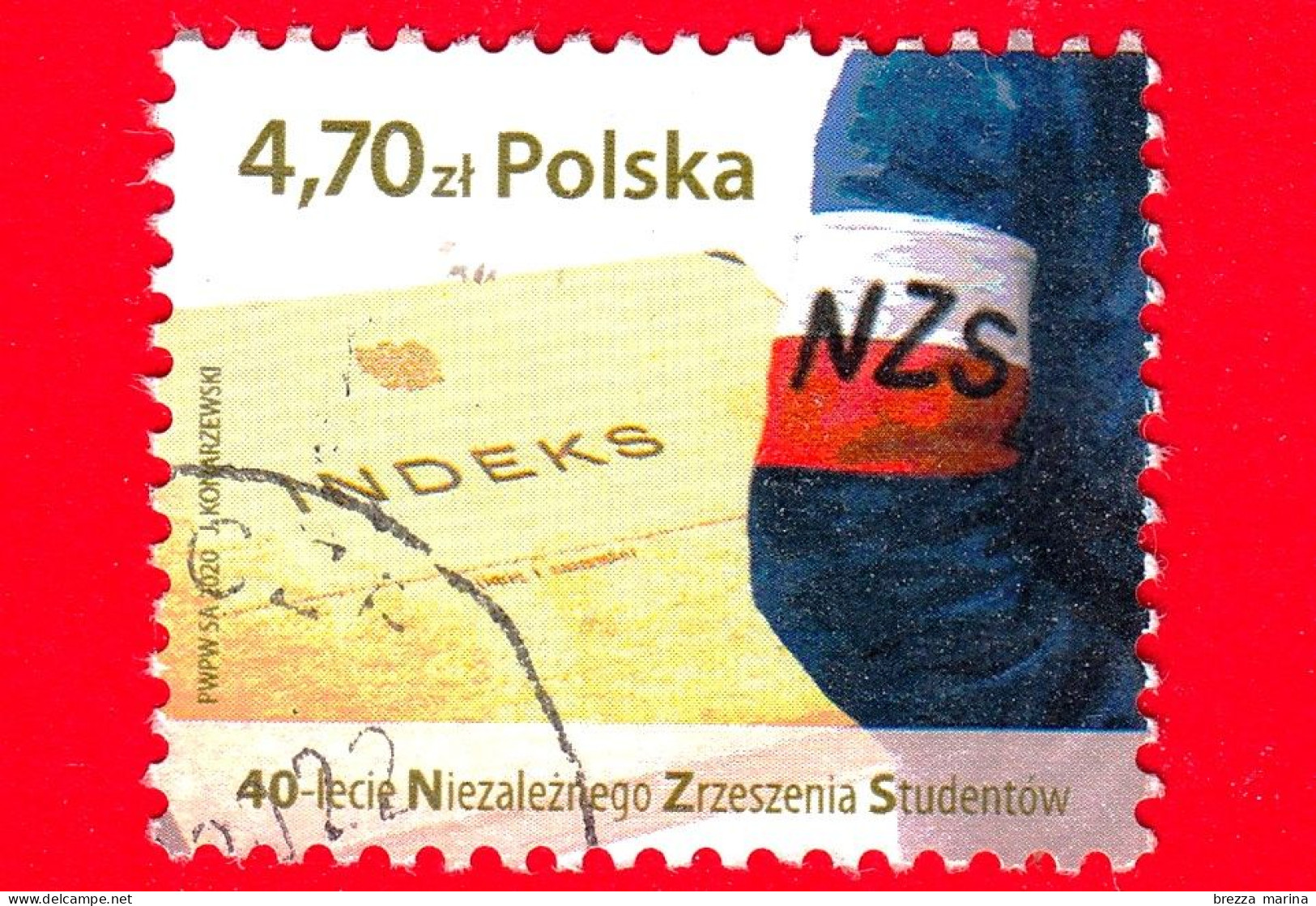 POLONIA - Usato - 2020 - 40 Anni Della Organizzazione Studentesca Indipendente - 4.70 - Oblitérés