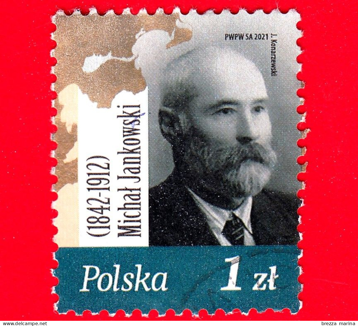 POLONIA - Usato - 2021 - Michał Jankowski, Scienziato - 1 - Used Stamps