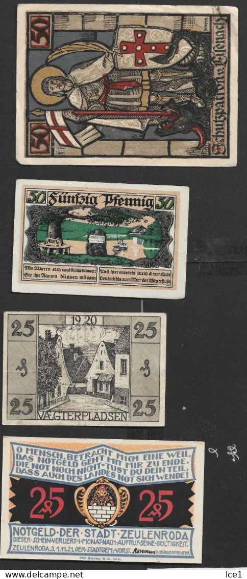 Lot A  28--  10 Notgeld ALLEMAGNE   Port En Plus - Mezclas - Billetes