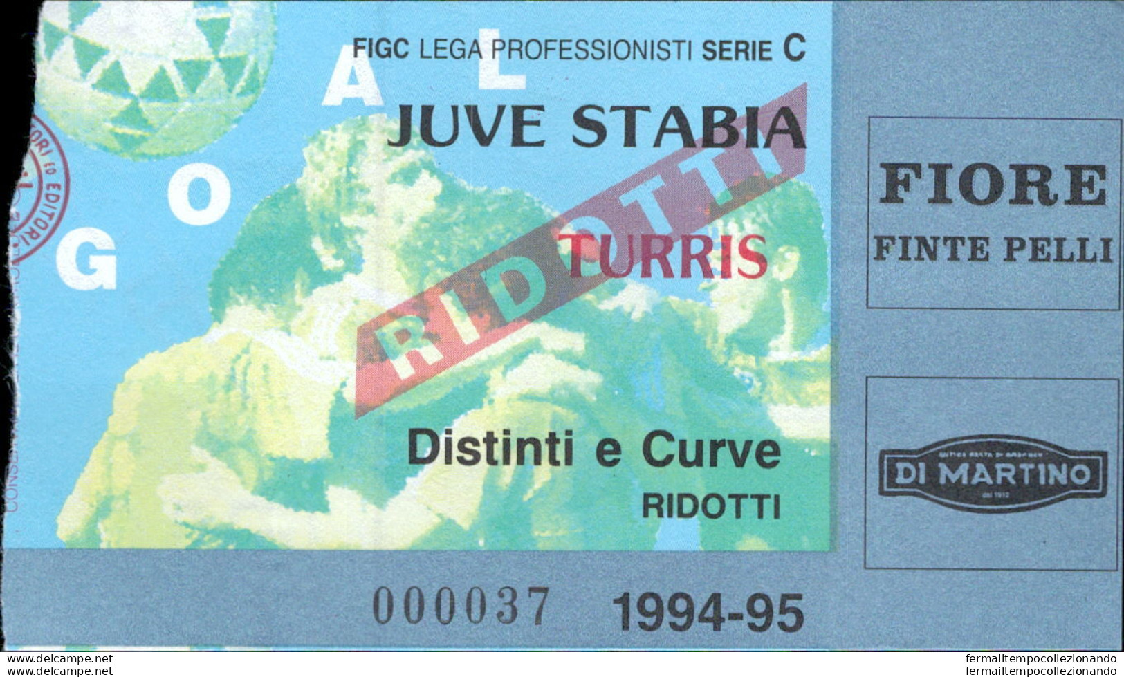 Bl23 Biglietto Calcio Ticket Juve Stabia  - Turris 1994-95 - Biglietti D'ingresso