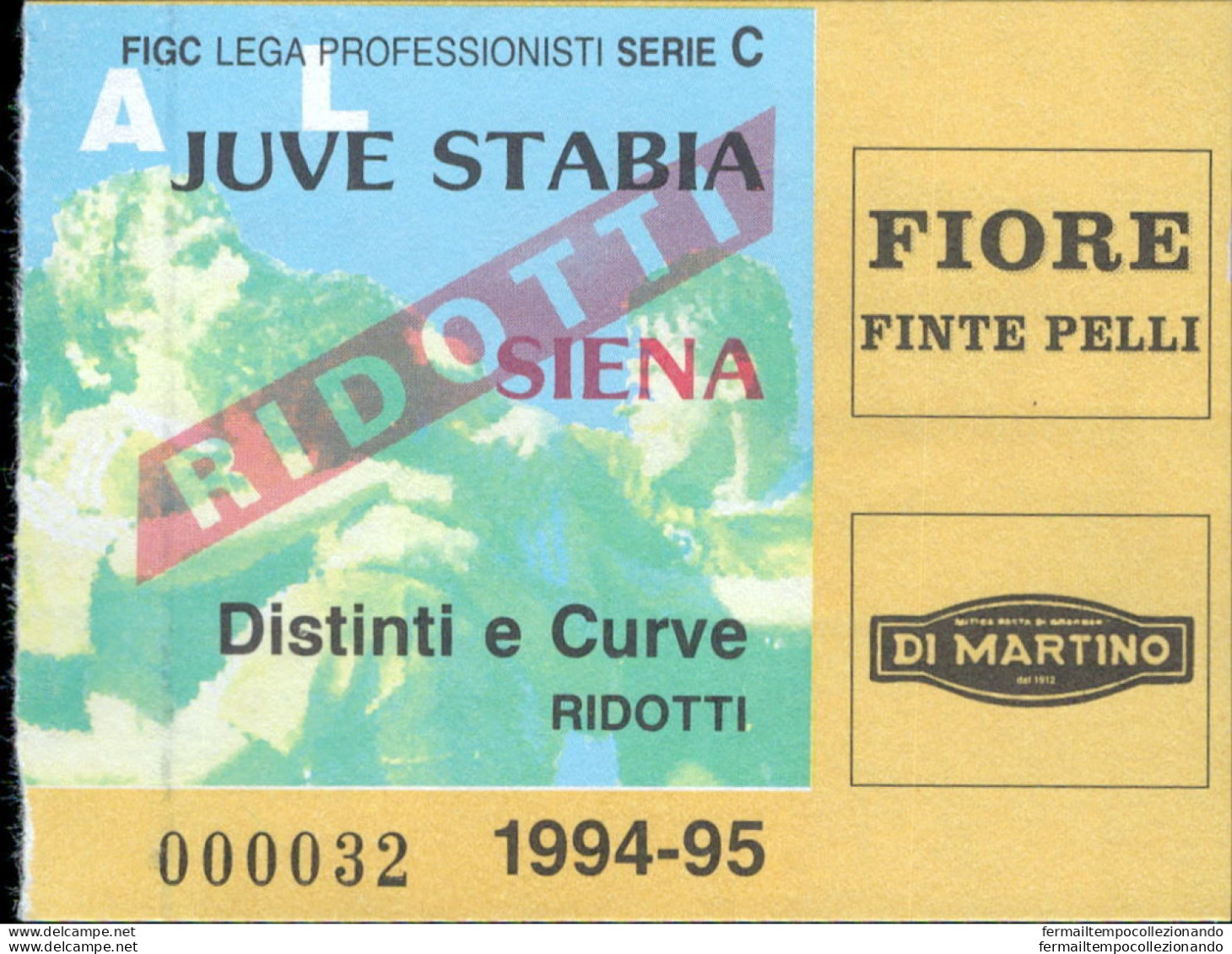 Bl34 Biglietto Calcio Ticket  Juve Stabia - Siena 1994-95 - Biglietti D'ingresso