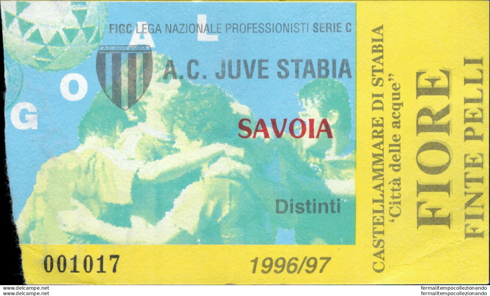 Bl38 Biglietto Calcio Ticket  Juve Stabia - Savoia 1996-97 - Biglietti D'ingresso