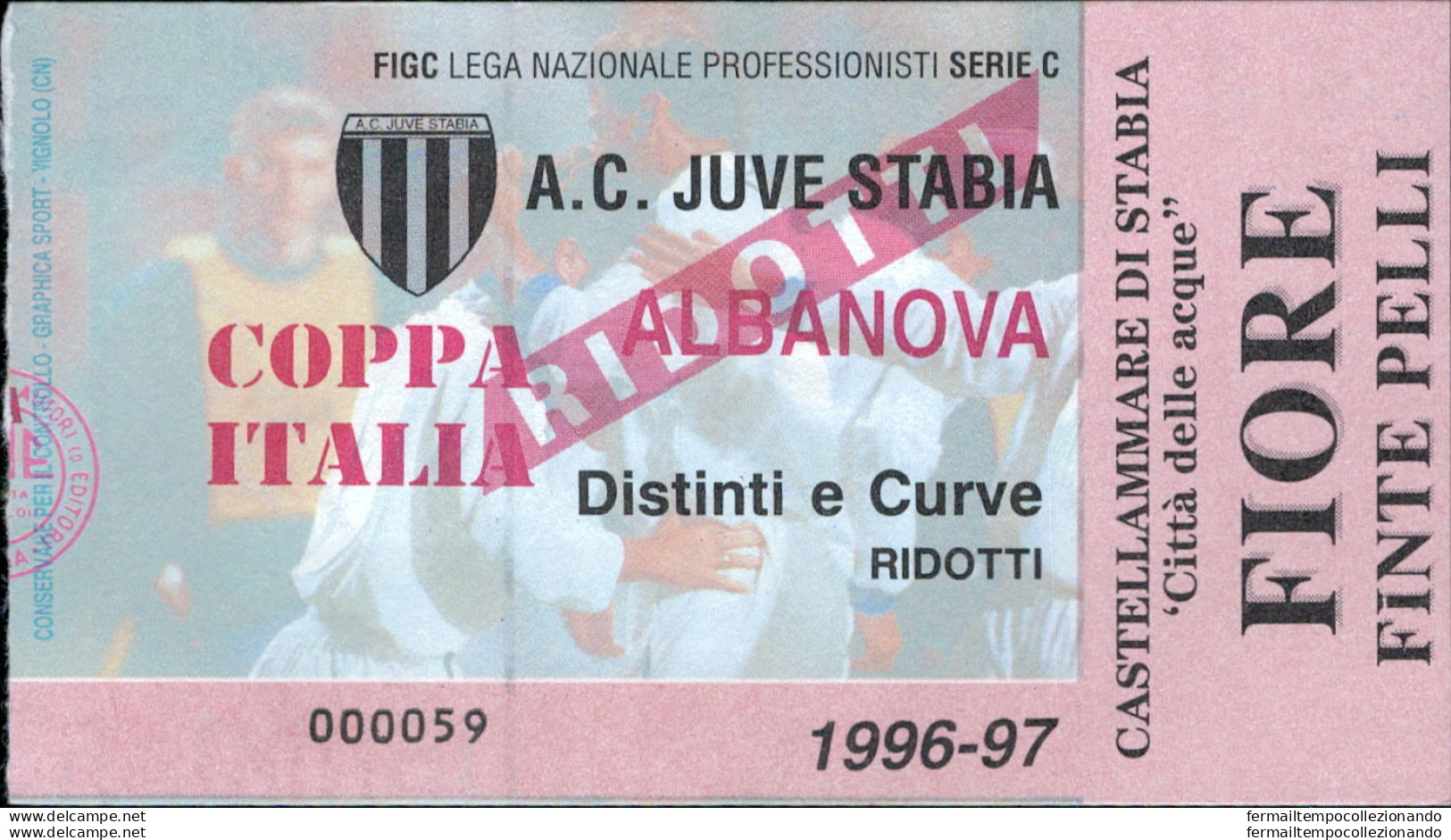 Bl47 Biglietto Calcio Ticket  Juve Stabia - Albanova 1996-97 - Biglietti D'ingresso