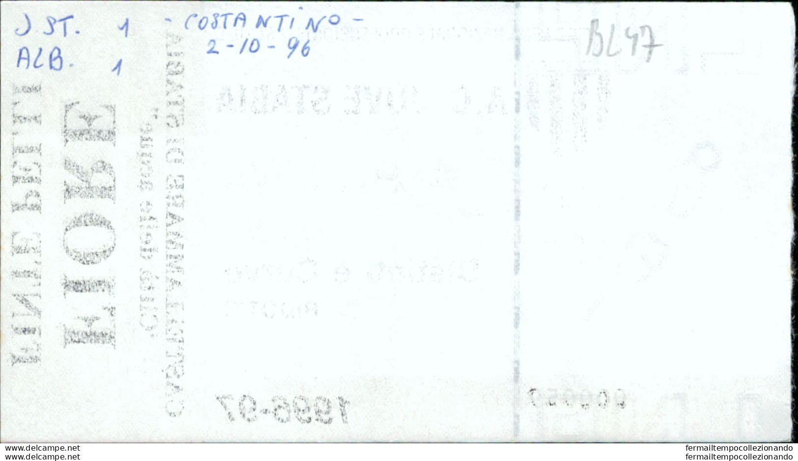 Bl47 Biglietto Calcio Ticket  Juve Stabia - Albanova 1996-97 - Biglietti D'ingresso