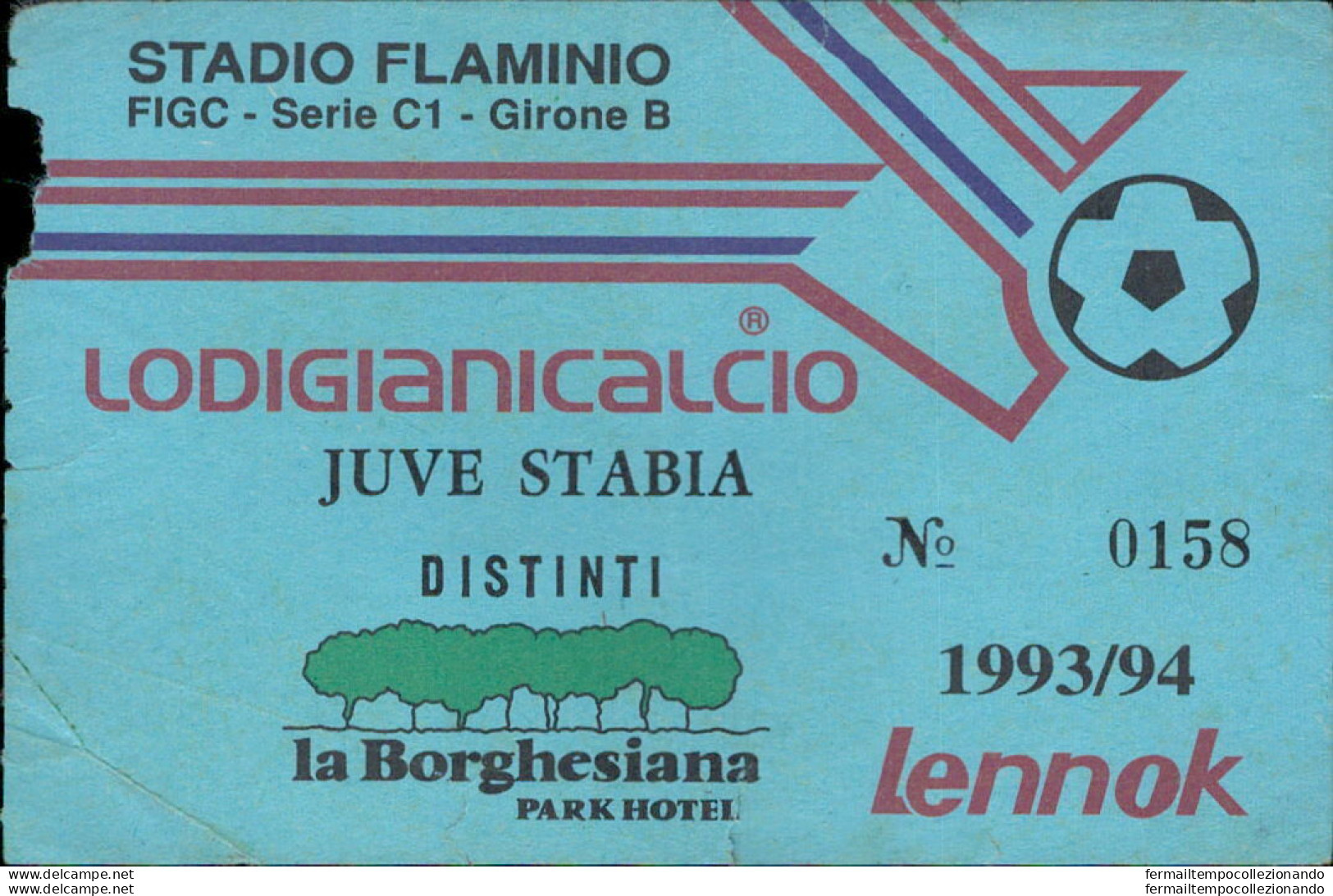Bl52 Biglietto Calcio Ticket  Juve Stabia - Lodigiani - Biglietti D'ingresso