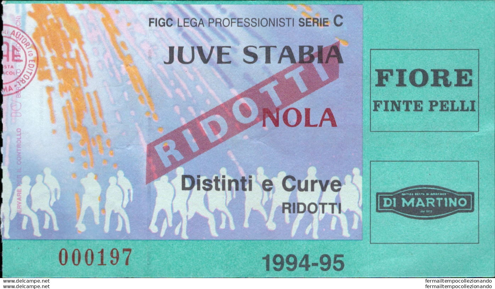 Bl54 Biglietto Calcio Ticket  Juve Stabia - Nola 1994-95 - Biglietti D'ingresso