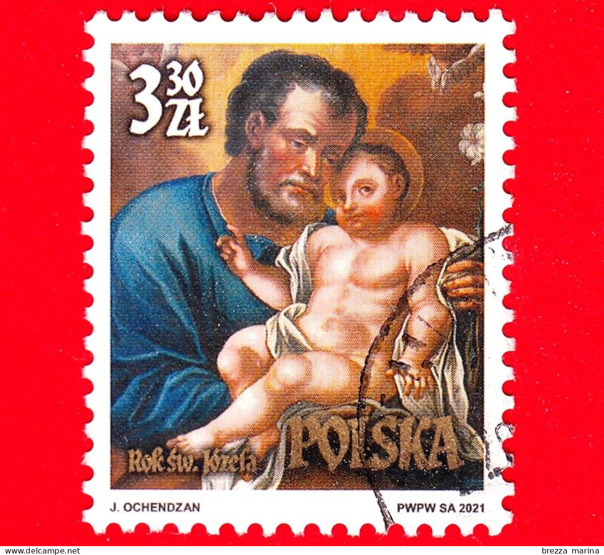 POLONIA - Usato - 2021 - Anno Di San Giuseppe - 3.30 - Used Stamps