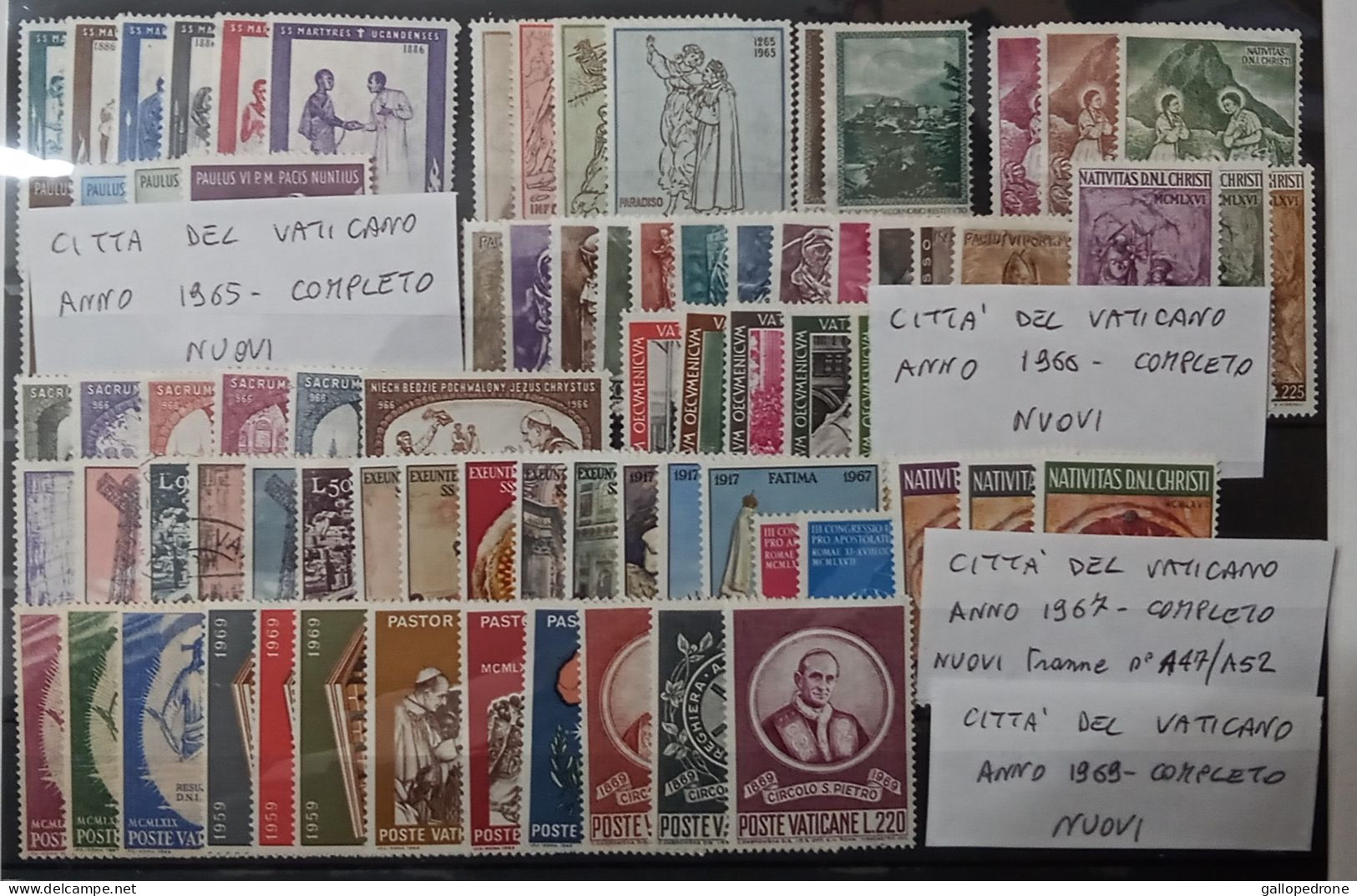 1965/6/7 E 1969 Vaticano, Serie Complete-69 Valori Nuovi+2exp Nuovi+6 P.A. Usati - Used Stamps