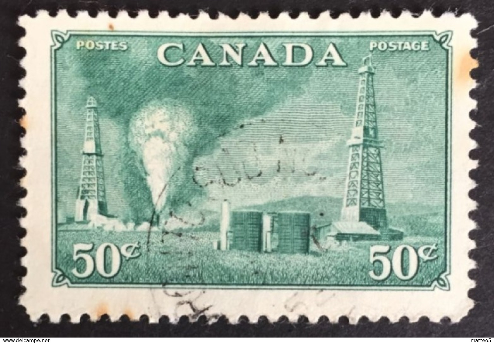 1950 Canada - Canada's Natural Resource - Oil Wells In Alberta - Gebruikt