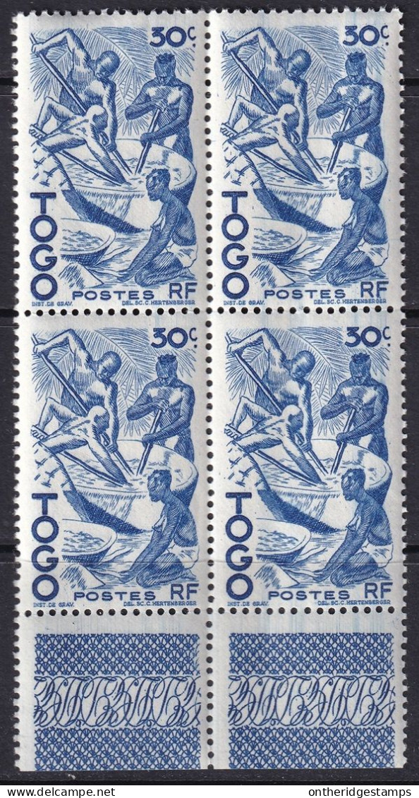 Togo 1947 Sc 310 Yt 237 Margin Block MNH** - Neufs