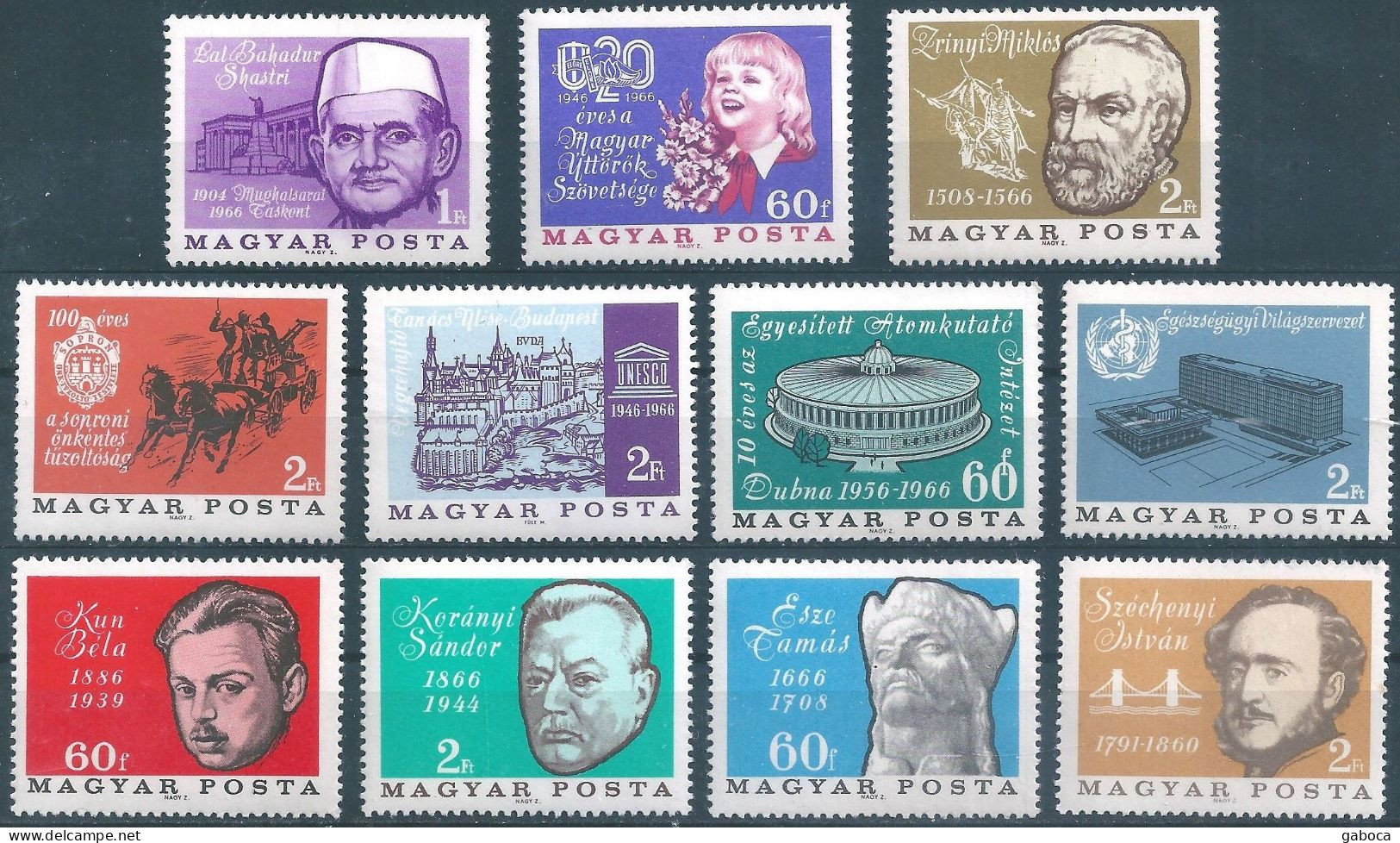 C5714 Hungary Events&Anniversaries History WHO UNESCO Energy Personality 11xStamp MNH Lot#607 - Lots & Kiloware (mixtures) - Max. 999 Stamps