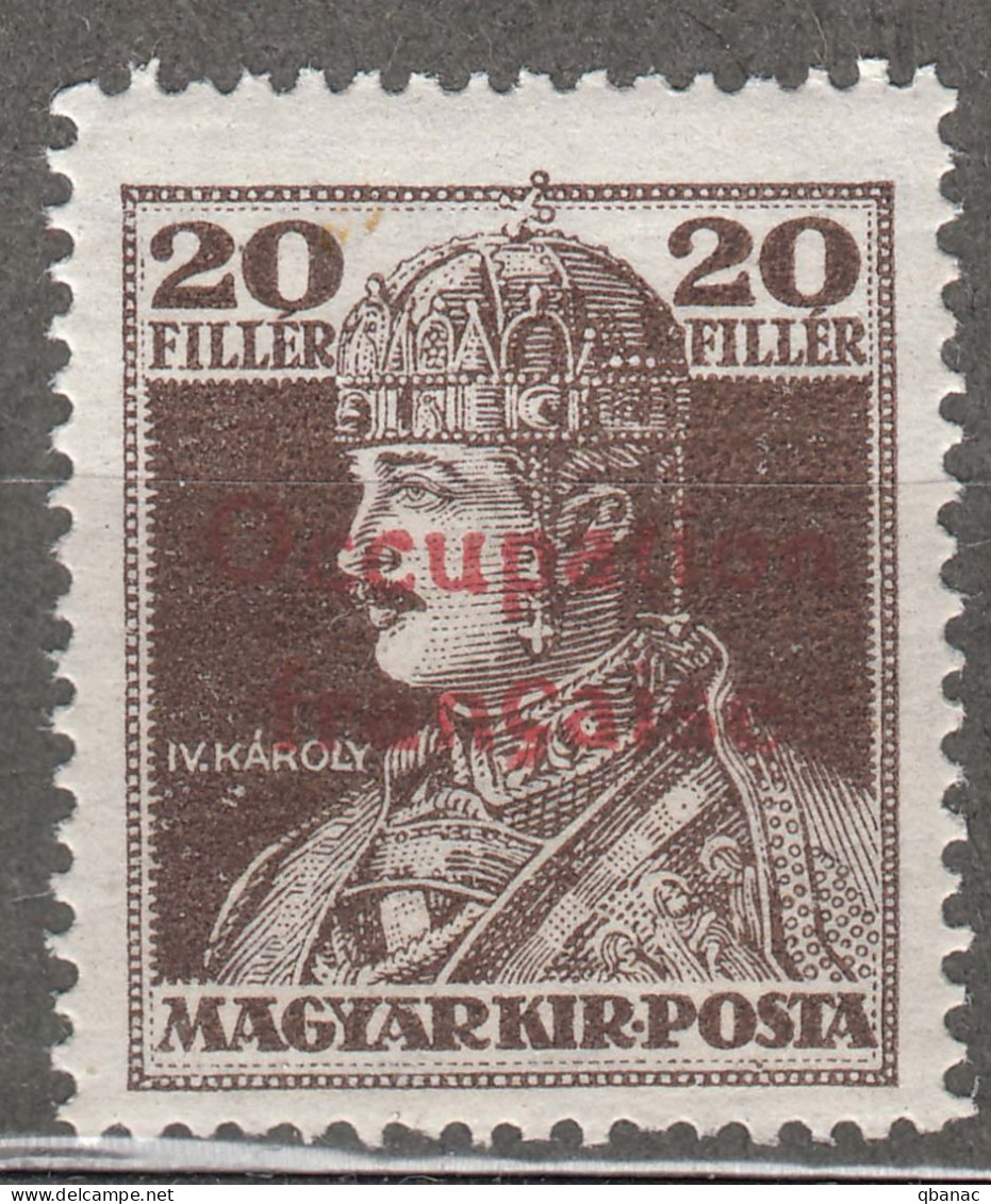 France Occupation Hungary Arad 1919 Yvert#24 Mint Hinged - Unused Stamps