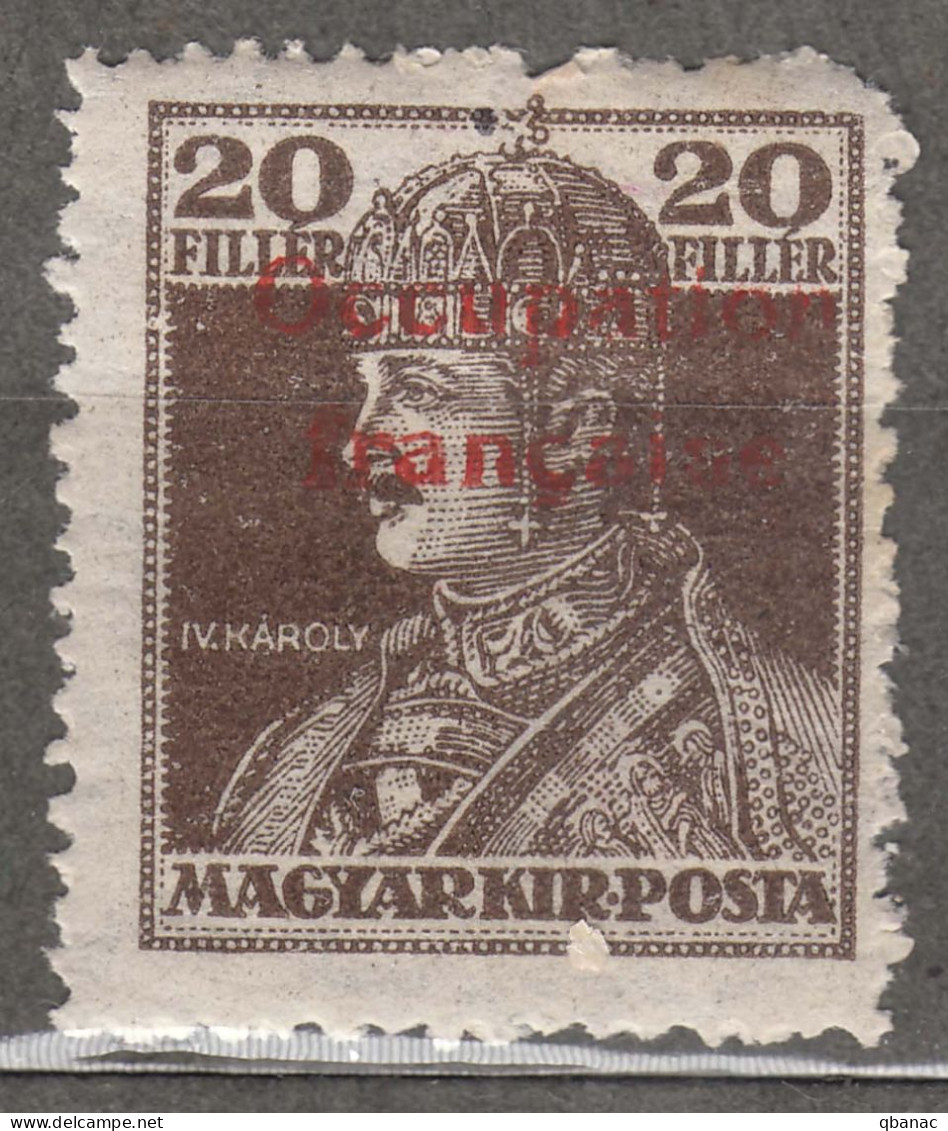 France Occupation Hungary Arad 1919 Yvert#24 Mint Hinged - Unused Stamps