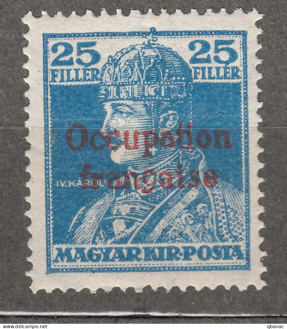 France Occupation Hungary Arad 1919 Yvert#25 Mint Hinged - Unused Stamps