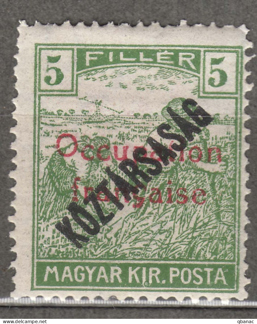 France Occupation Hungary Arad 1919 Yvert#29 Mint Hinged - Unused Stamps