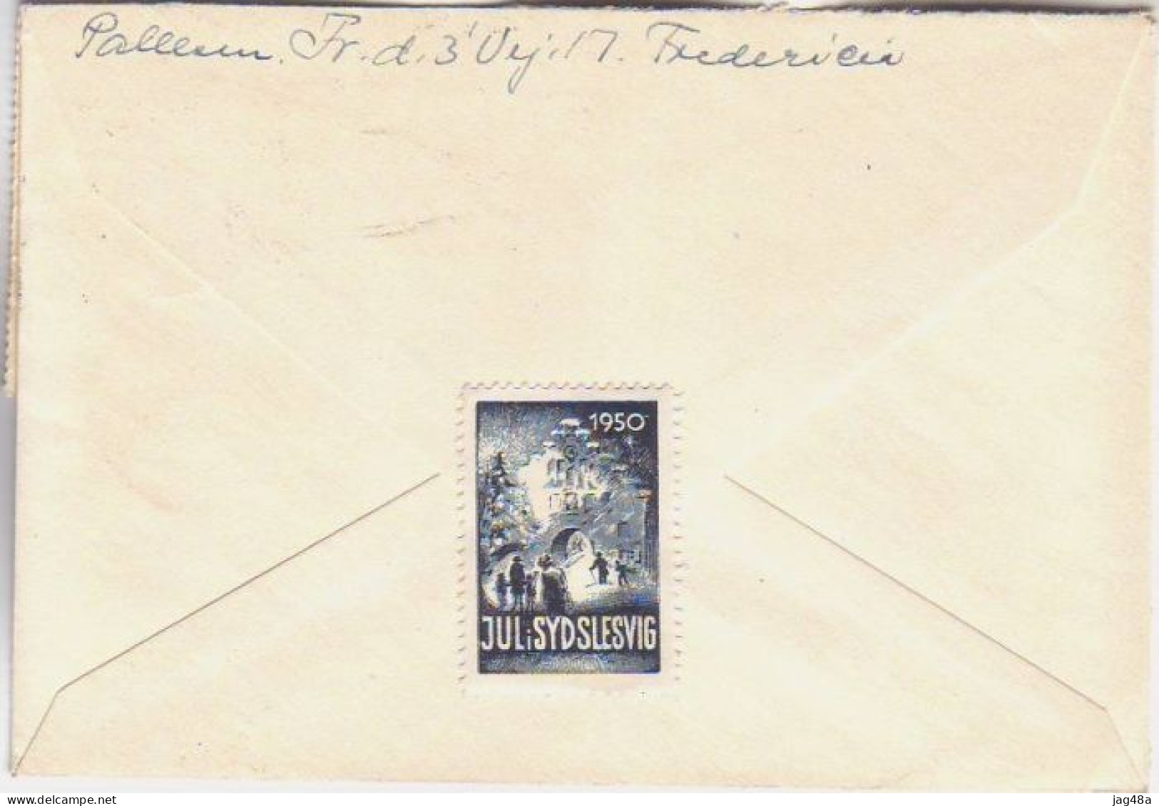 DANMARK. 1950/Fredericia, Multi-franking Envelope/seasons-label. - Briefe U. Dokumente