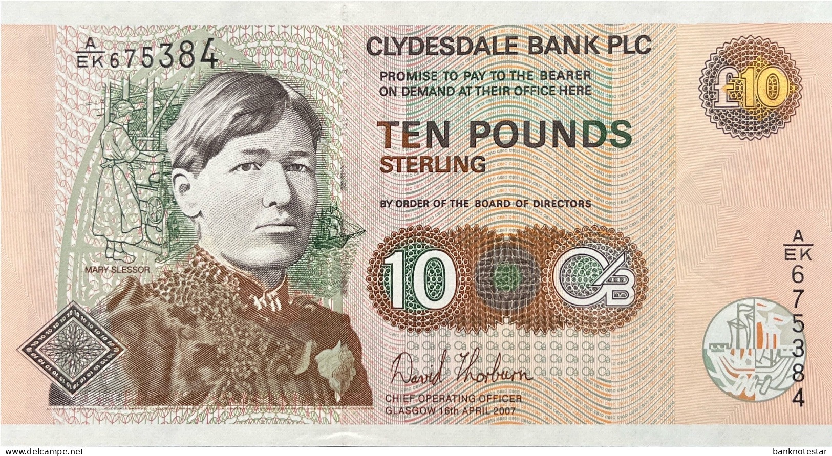 Scotland 10 Pounds, P-226f (16.4.2007) - UNC - Last Date Of That Type - 10 Pounds