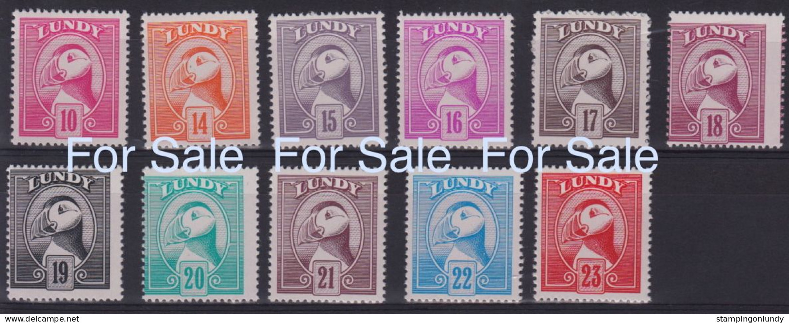 35. #L84 Great Britain Lundy Island Puffin Stamps 1982 Definitive Colour Trials Set Mint Retirment Sale Price Slashed! - Lokale Uitgaven