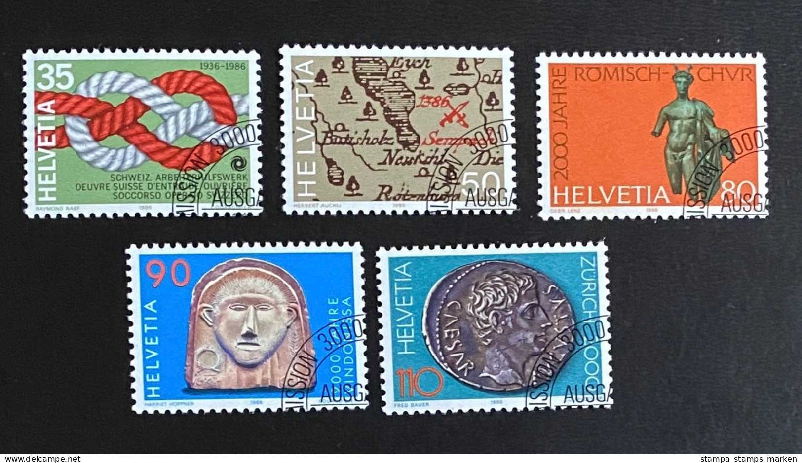 Schweiz 1986 Jahresereignisse  Mi. 1308 - 1312  Gestempelt/o - Usati