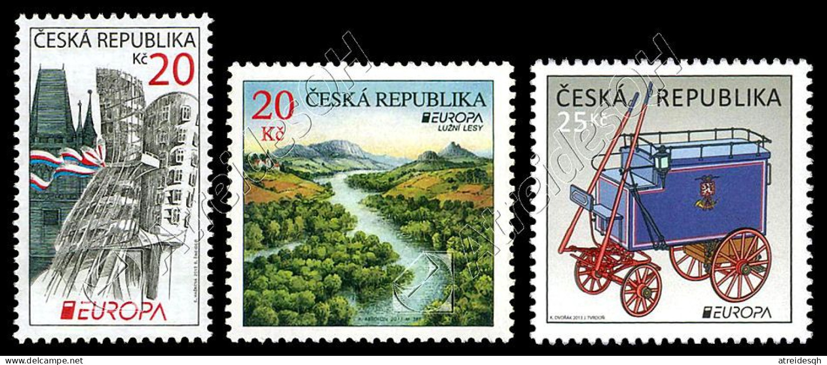 [Q] Rep.Ceca / Czech Rep. 2011-2013: 3 Val. Europa / Europa, 3 Stamps ** - Neufs