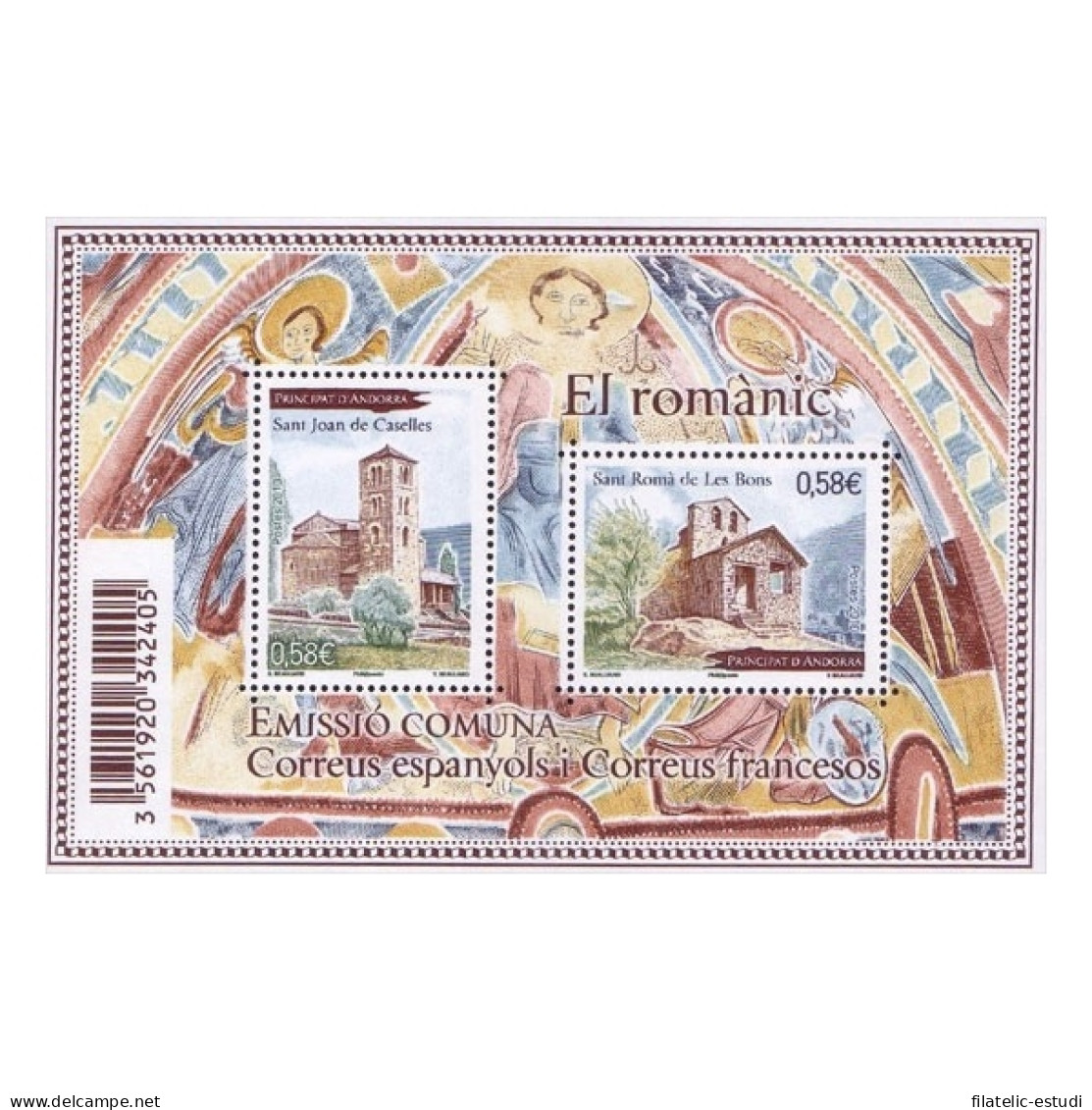 Andorra Francesa  HB 3 2010 El Romànic Emsisón Conjunta MNH - Otros & Sin Clasificación