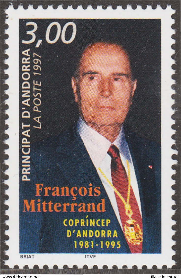 Andorra Francesa 484 1997 François Mitterrand MNH - Autres & Non Classés