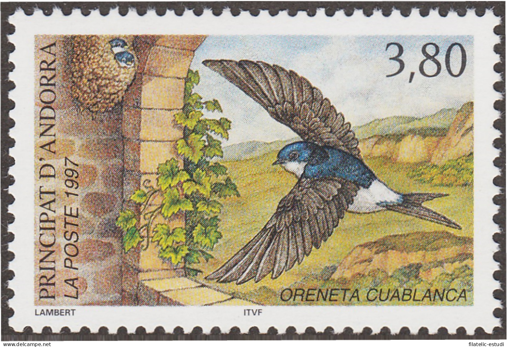 Andorra Francesa 488 1997 Ave Bird Golondrina MNH - Otros & Sin Clasificación