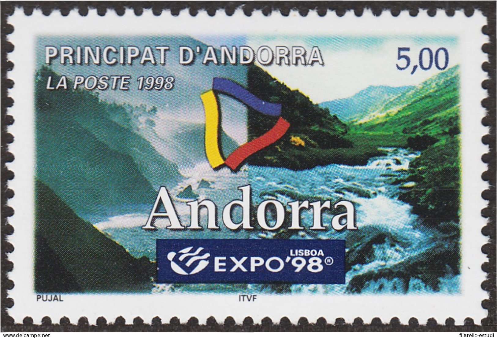 Andorra Francesa 505 1998 Paisaje De Andorra MNH - Sonstige & Ohne Zuordnung