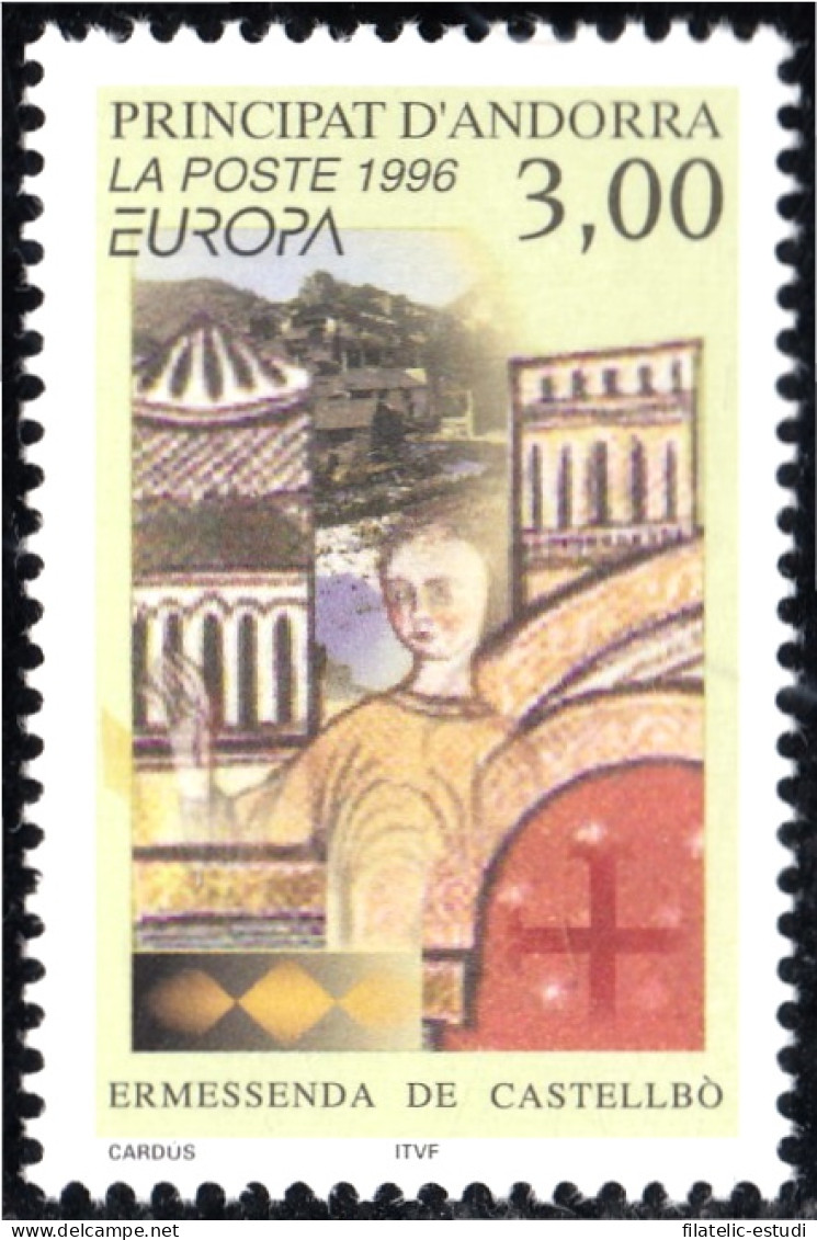 Andorra Francesa 476 1996 Obra Artística Ermessenda De Castellbò MNH - Otros & Sin Clasificación