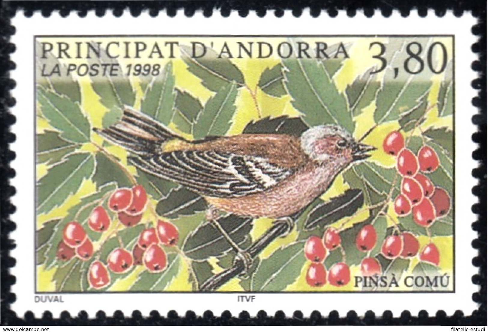Andorra Francesa 501 1998 Fauna Aves Birds  MNH - Sonstige & Ohne Zuordnung