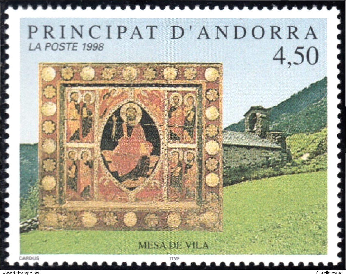 Andorra Francesa 499 1998 Arte Religioso Mesa De Vila MNH - Otros & Sin Clasificación