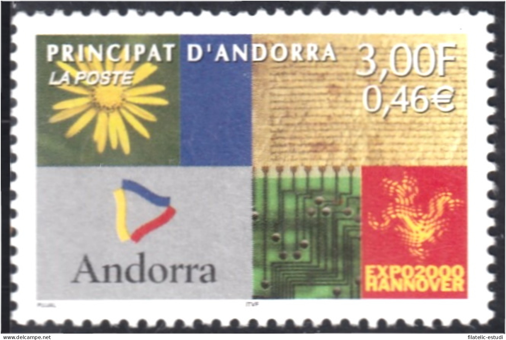 Andorra Francesa 536 2000 Expo Hannover 2000 MNH - Autres & Non Classés