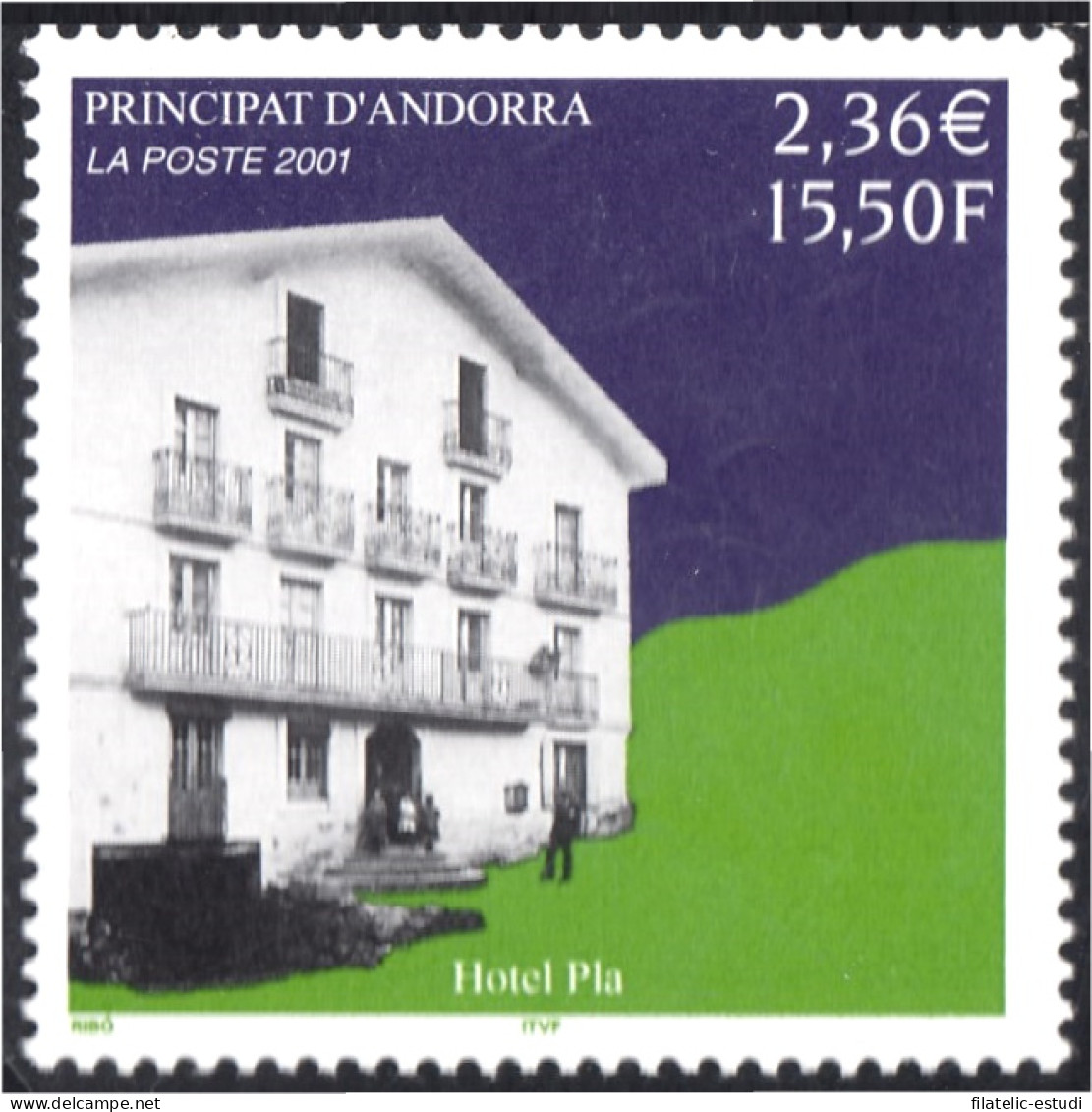 Andorra Francesa 553 2001 Hotel Pla MNH - Autres & Non Classés