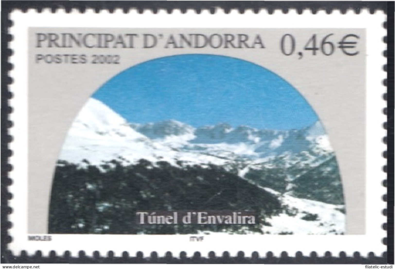 Andorra Francesa 572 2002  El Tunel De Envalira MNH - Otros & Sin Clasificación