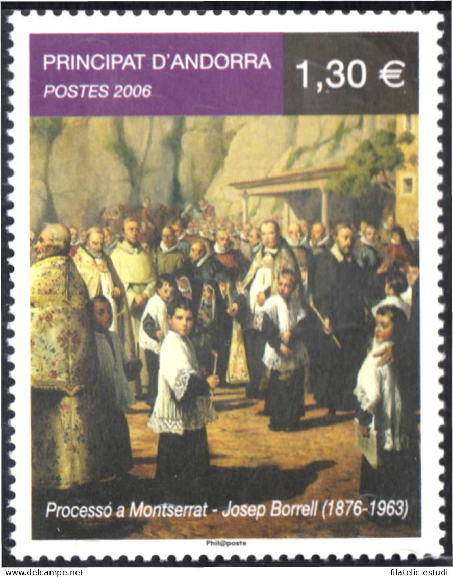 Andorra Francesa 631 2006 Pintura De Josep Borrell Procesión Y Montserrat MNH - Other & Unclassified