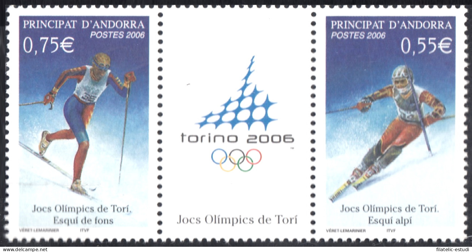 Andorra Francesa 622/23 2006 Juegos Olímpicos De Invierno En Turín MNH - Sonstige & Ohne Zuordnung