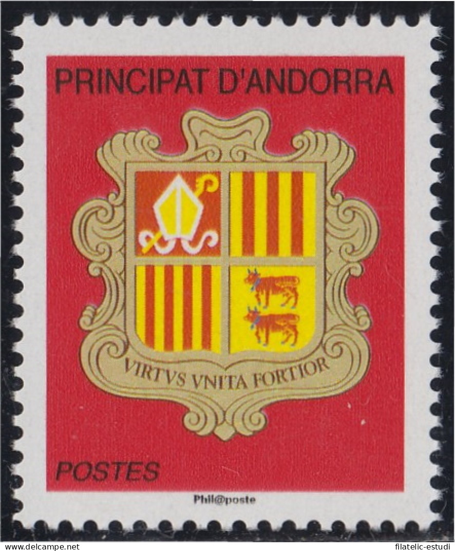 Andorra Francesa 701 2010 Escudo Shield MNH - Other & Unclassified