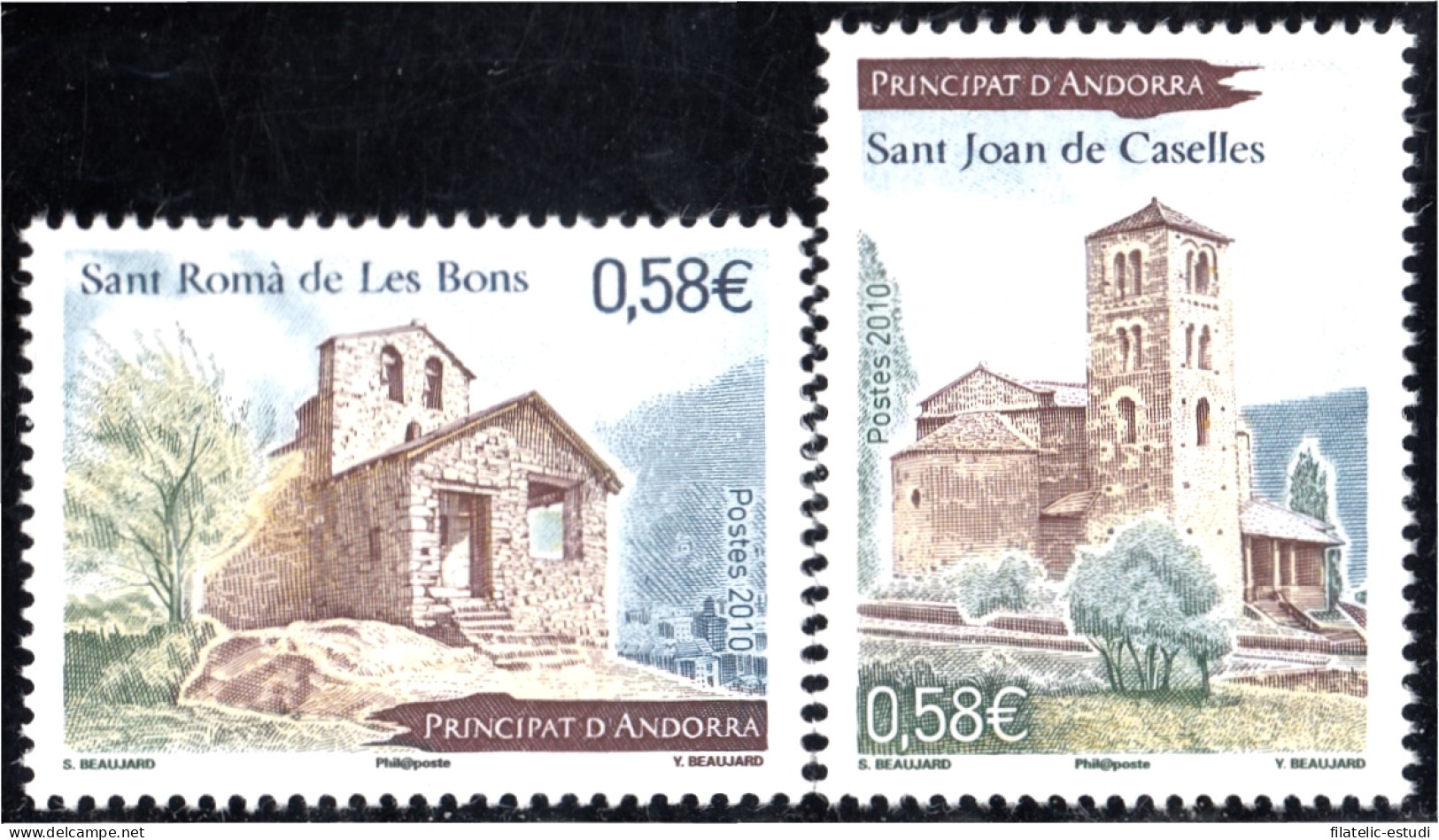 Andorra Francesa 699/00 2010 San Roma De Los Buenos Y San Joan De Caselles MNH - Otros & Sin Clasificación