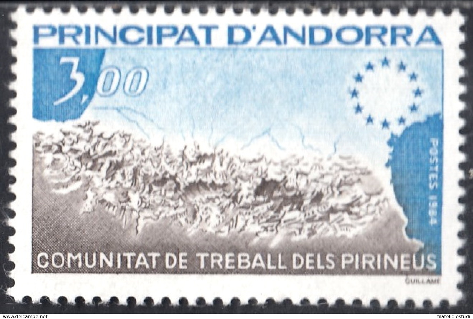 Andorra Francesa 328 1984 Comunidad De Trabajo De Los Pirineos MNH - Otros & Sin Clasificación