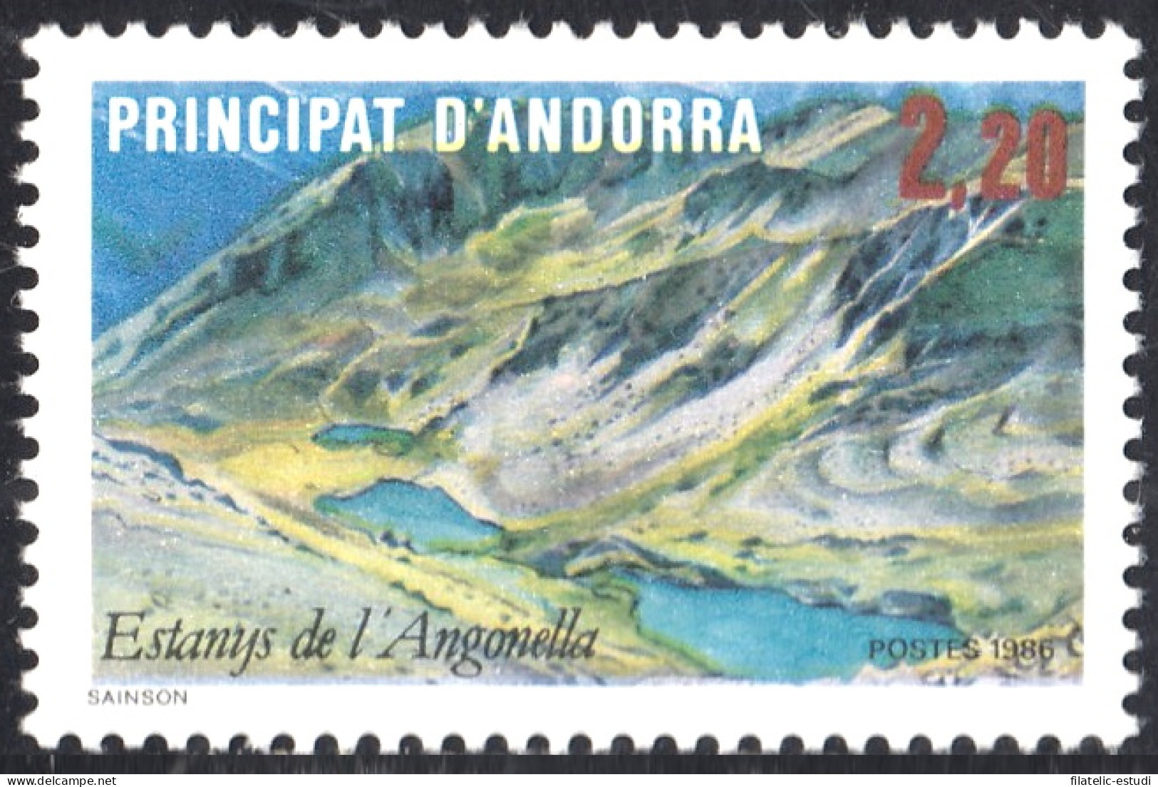 Andorra Francesa 351 1986 Turismo Lago Angonela MNH - Otros & Sin Clasificación