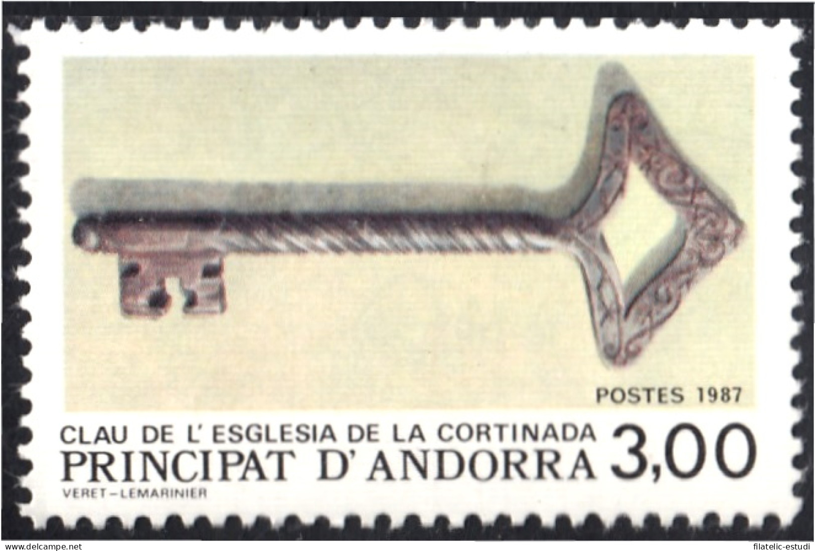 Andorra Francesa 365 1987 Llave De Iglesia La Cortinada MNH - Autres & Non Classés