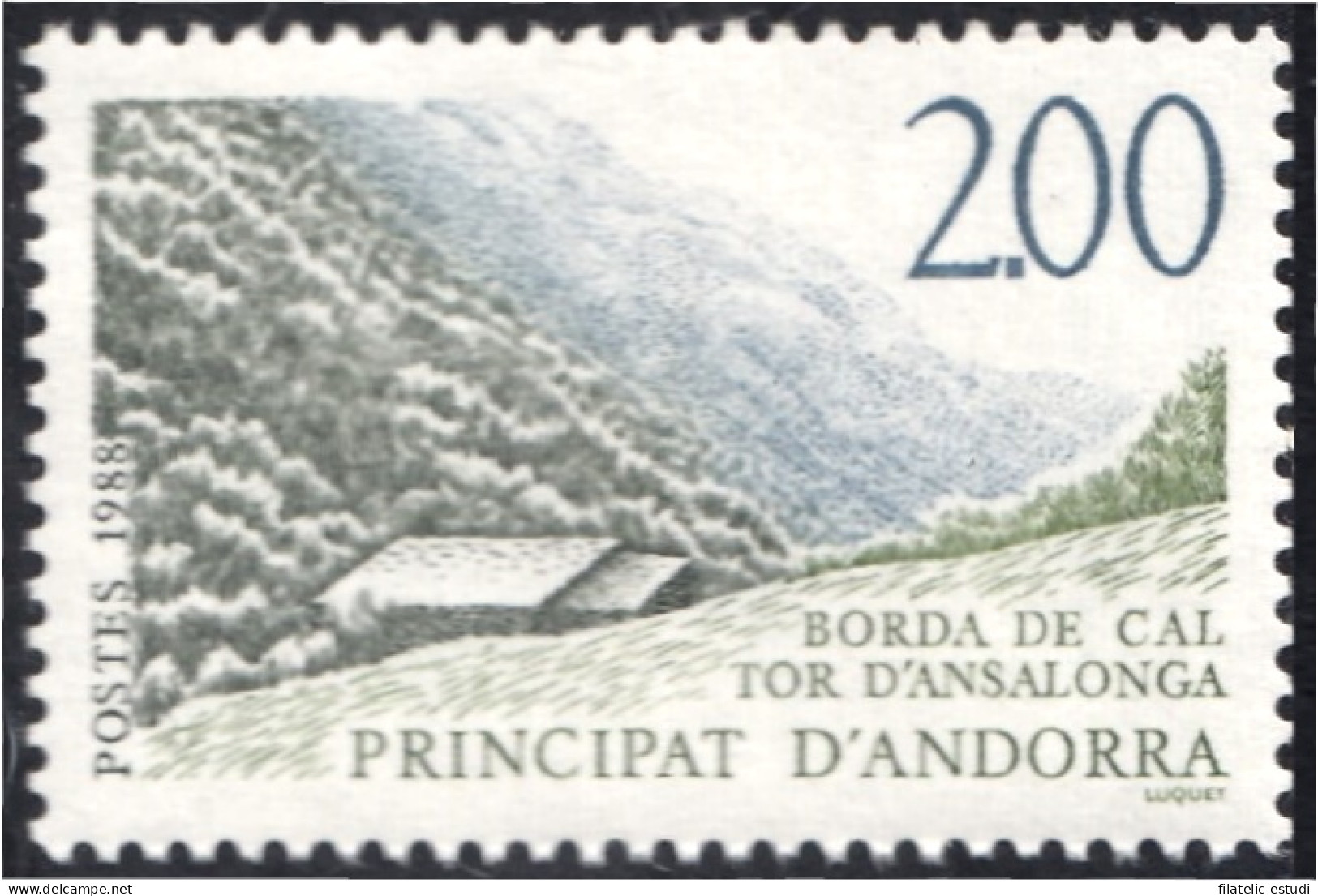 Andorra Francesa 372 1988 Turismo MNH - Otros & Sin Clasificación