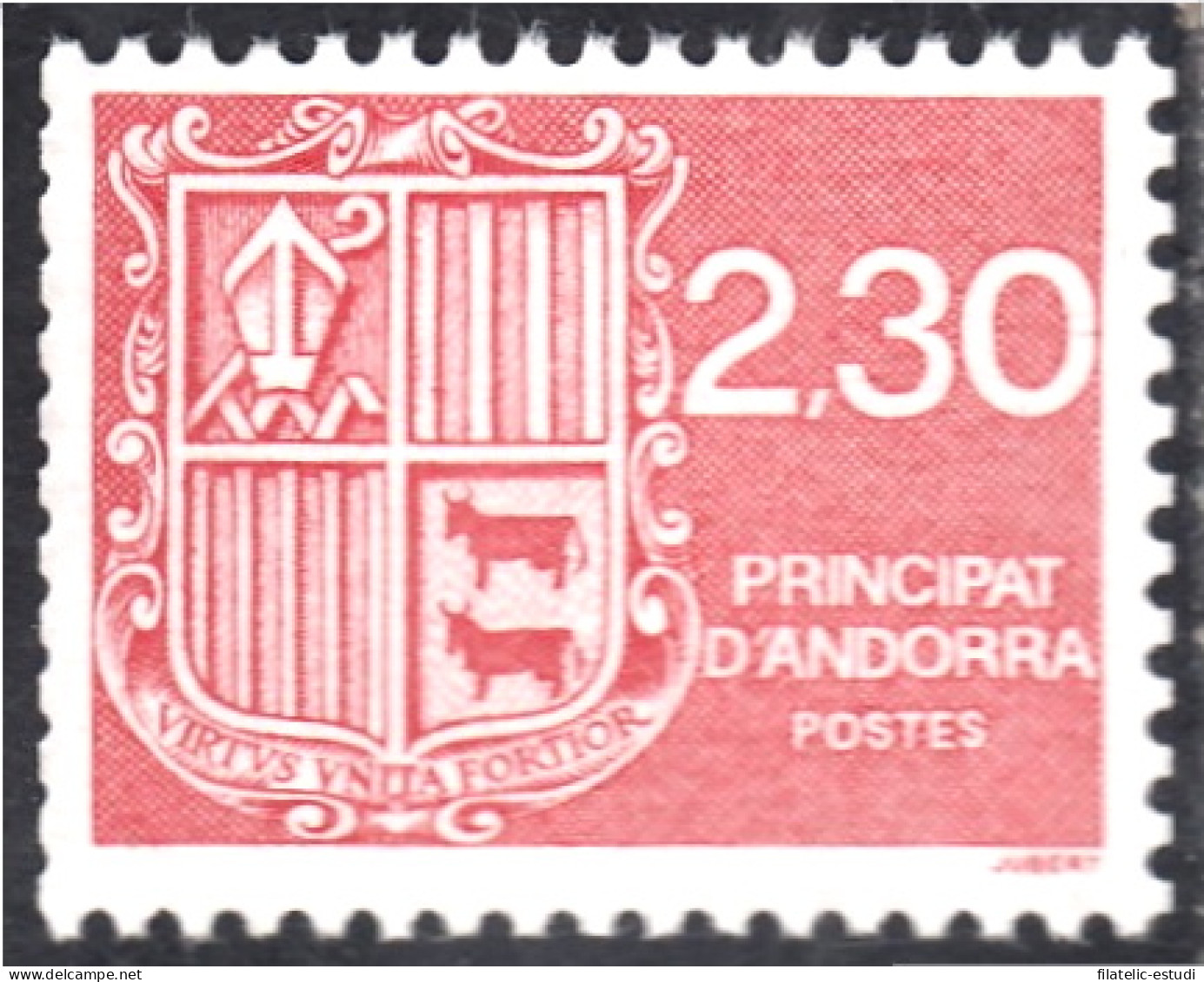 Andorra Francesa 387 1990 Escudo Shield  MNH - Otros & Sin Clasificación
