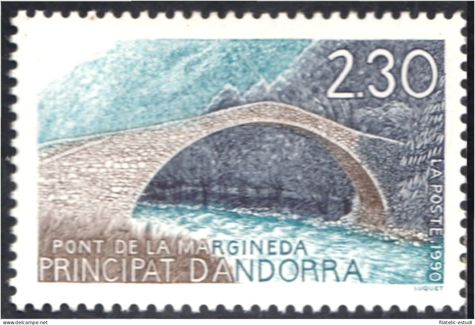 Andorra Francesa 385 1990 Puente De La Marginada MNH - Otros & Sin Clasificación