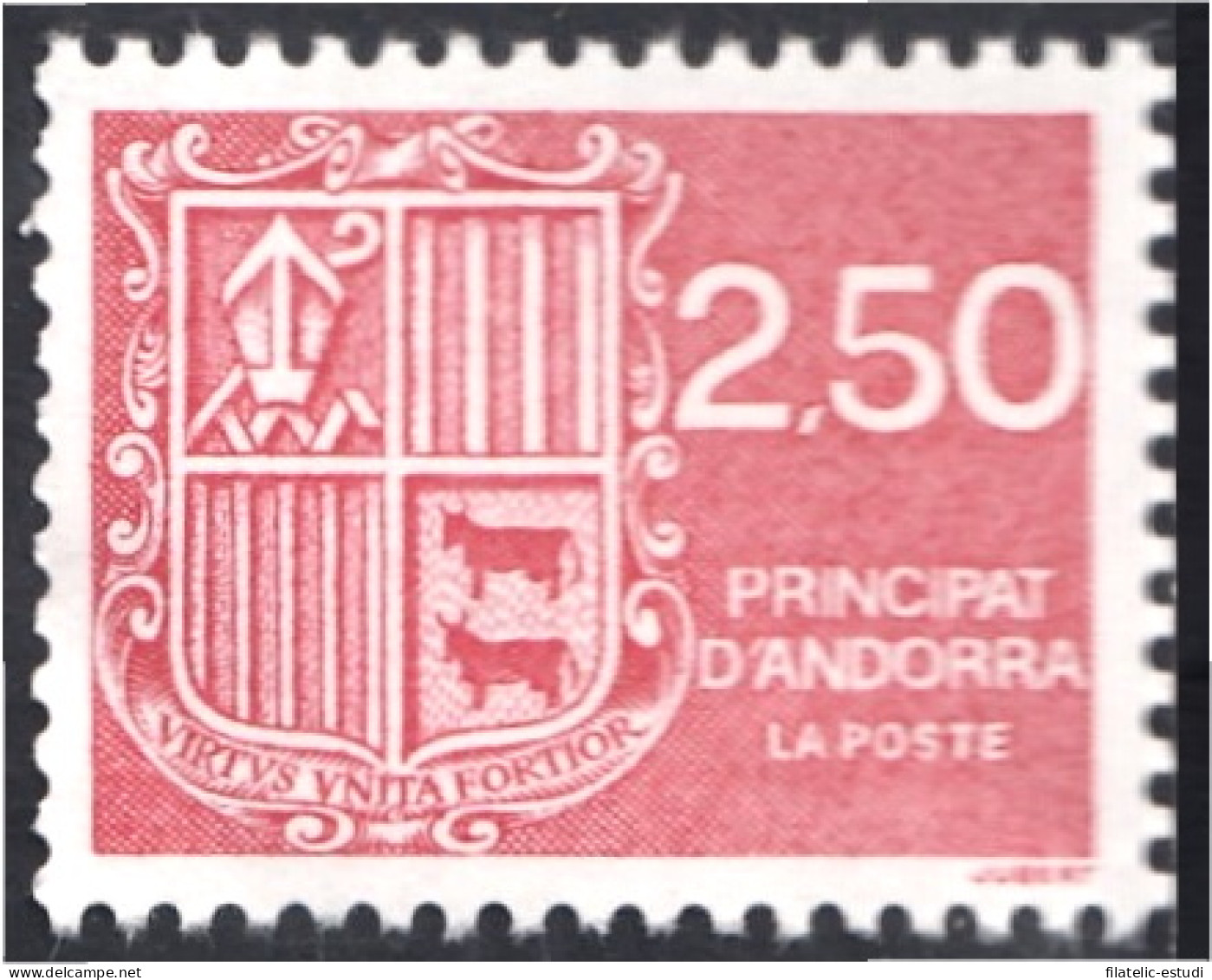 Andorra Francesa 409 1991 Escudo Shield MNH - Other & Unclassified