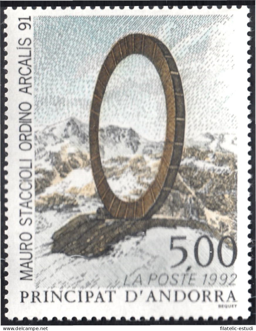 Andorra Francesa 423 1992 Obra Artística De Mauro Staccioli MNH - Autres & Non Classés