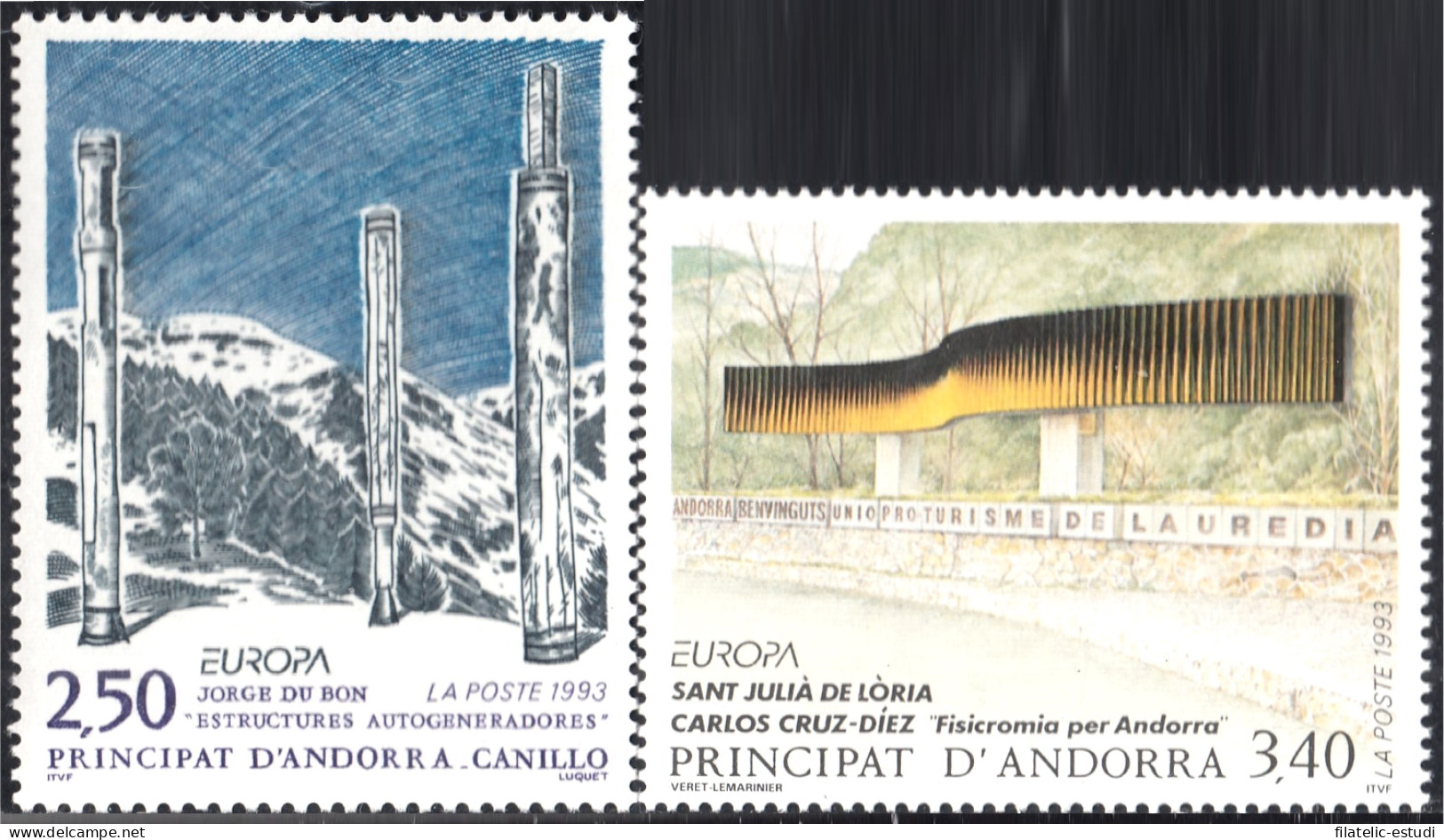 Andorra Francesa 430/31 1993 Turismo En Andorra MNH - Autres & Non Classés